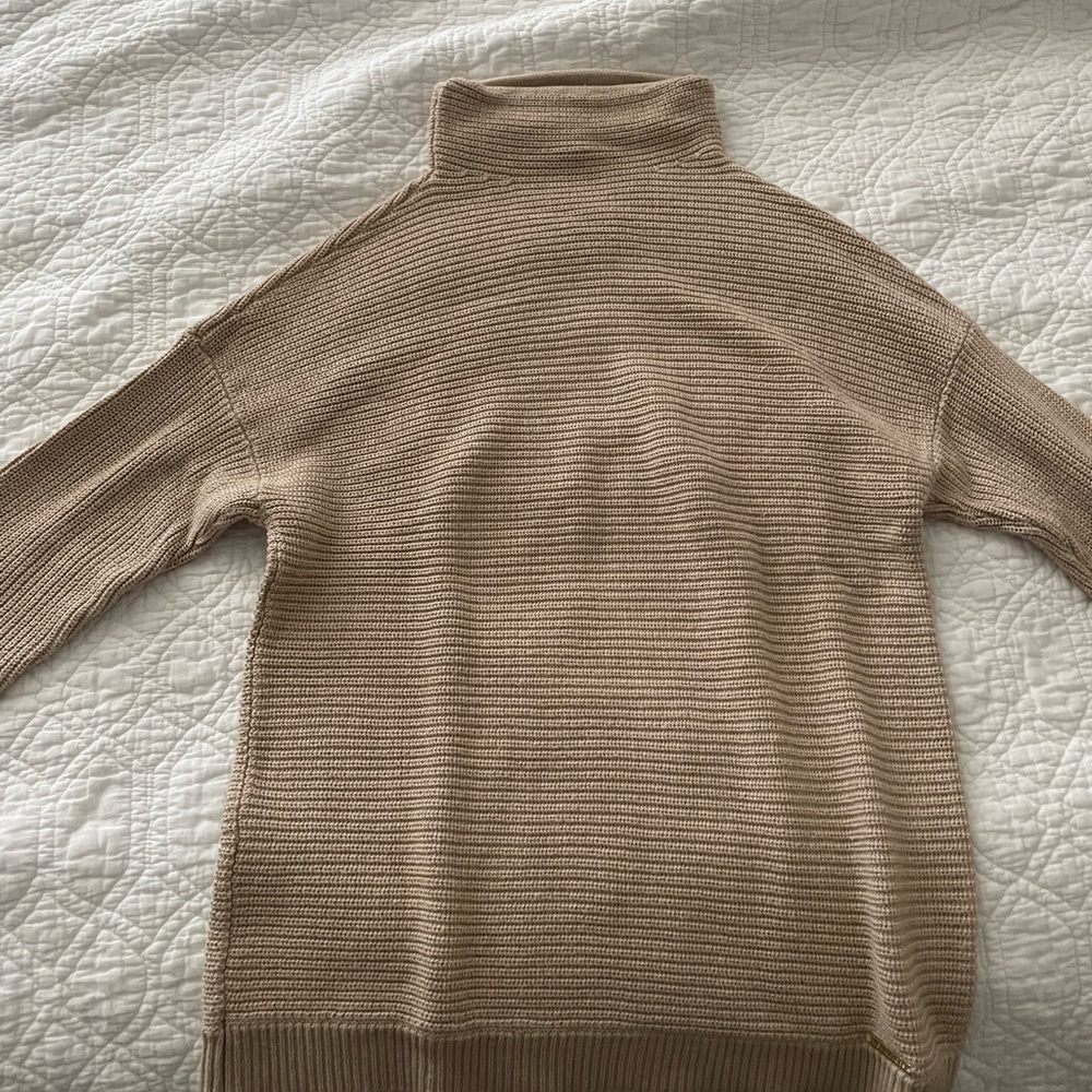 Michael Kors mock neck beige sweater